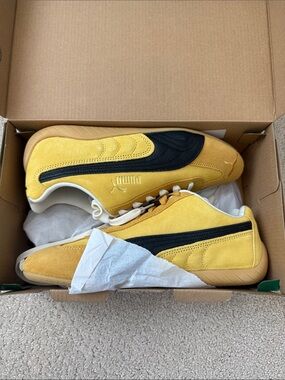 Sunny yellow puma speed cat sneakers